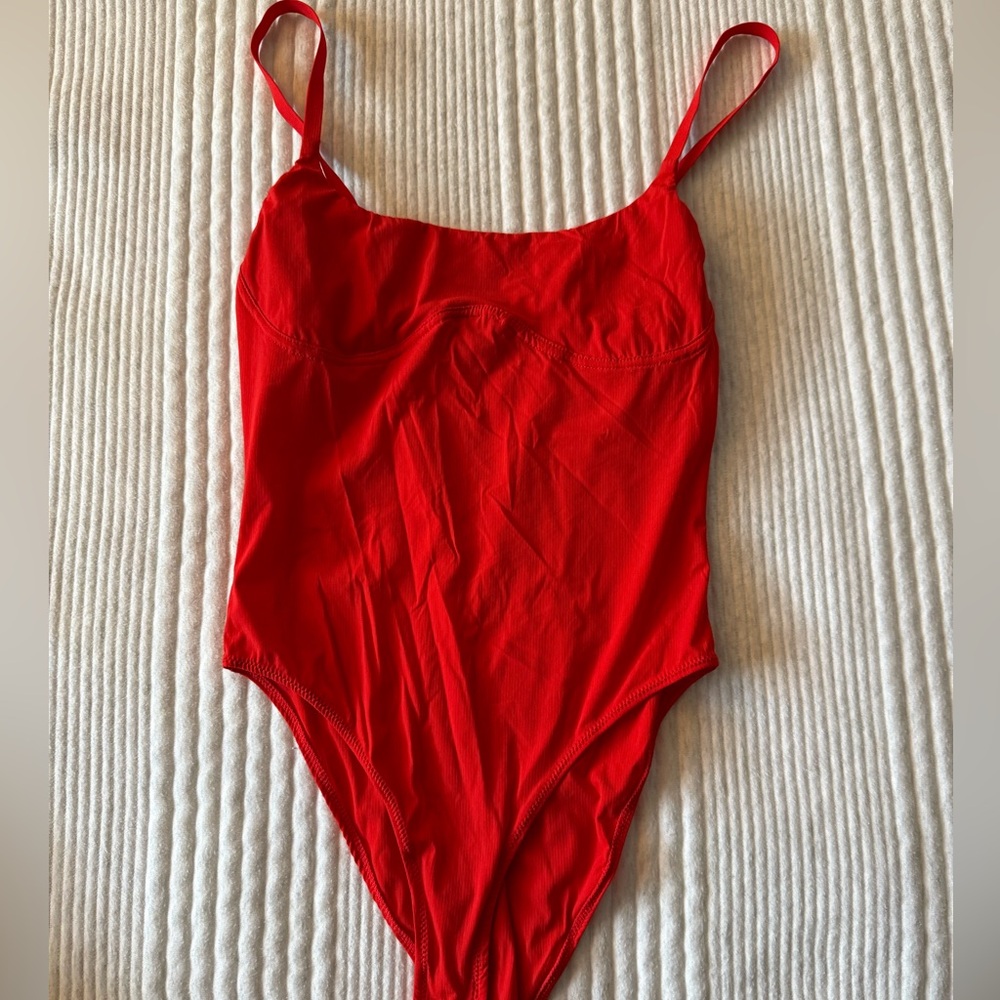 Free people cherry red body suit xs